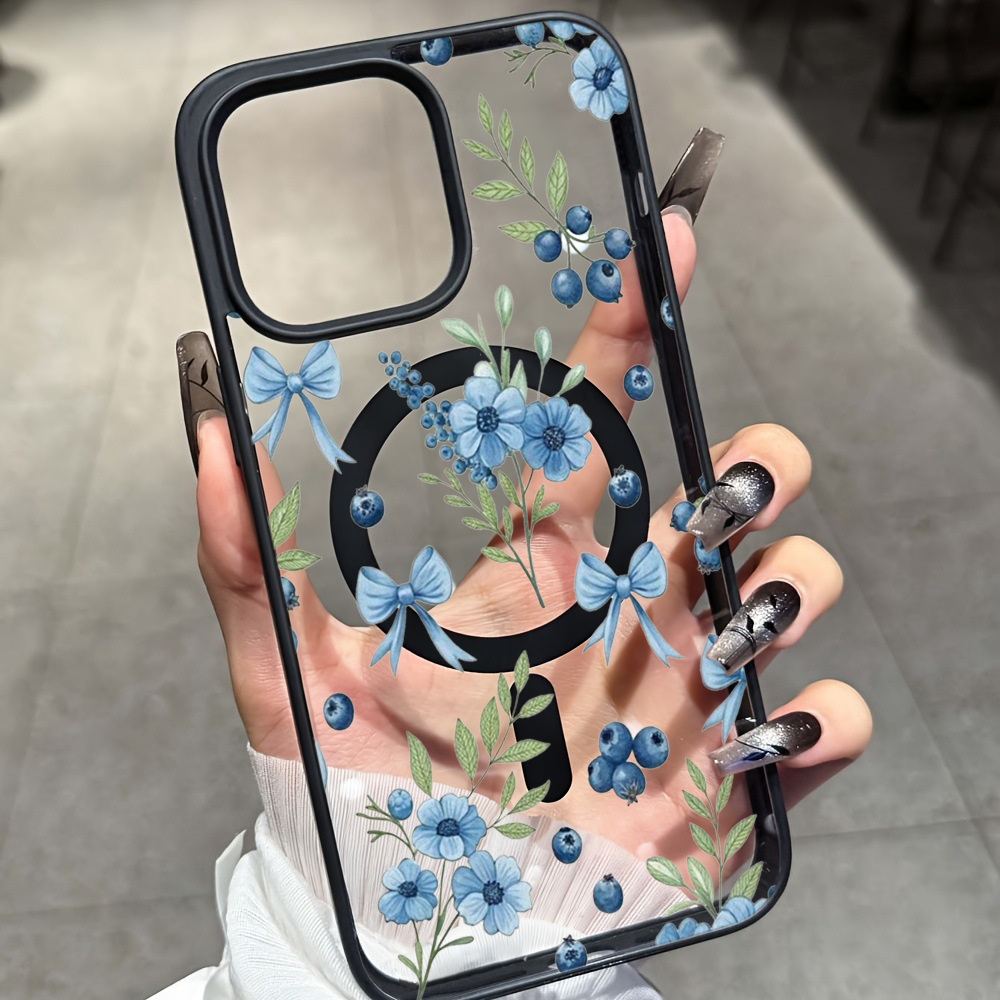Phone Case Clear - Przezroczyste etui z motywem kwiatowym i